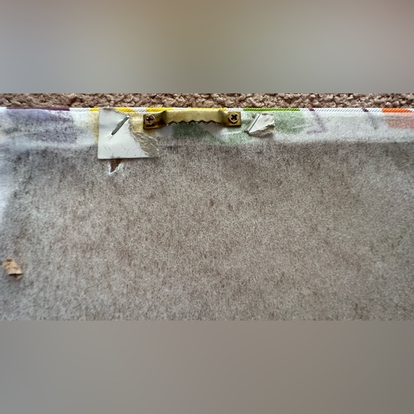 Fabric Memory Memo Board Hanging Wall Art Decor Buttons & Criss Cross Ribbons - Picture 13 of 16